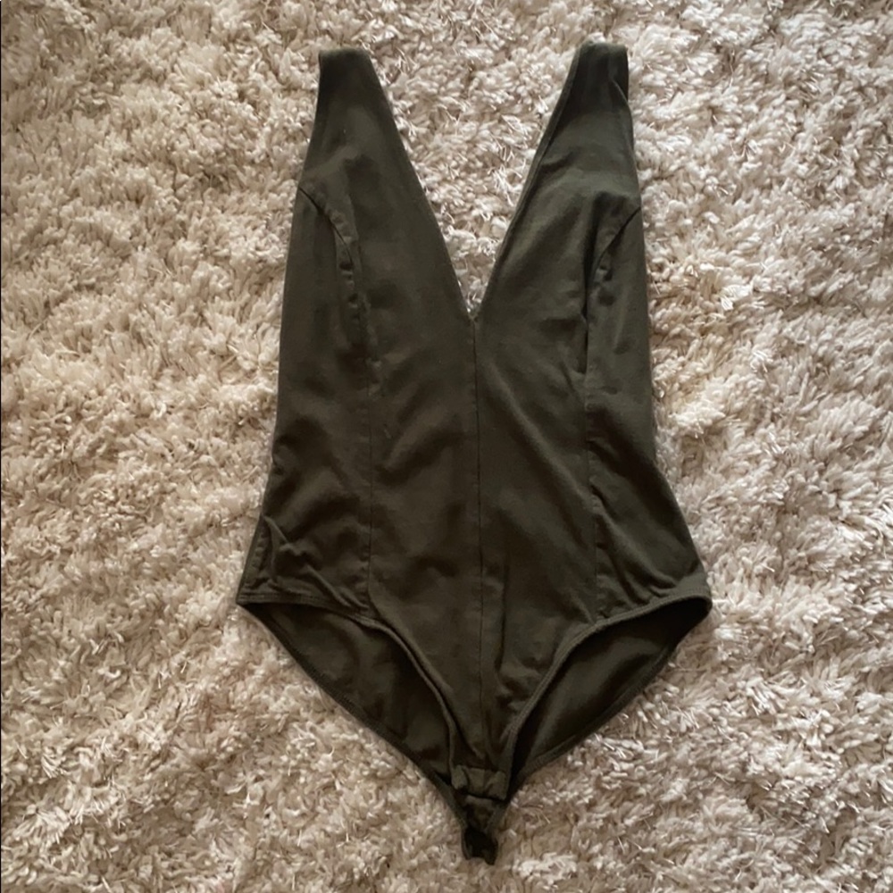 Olive green body suit